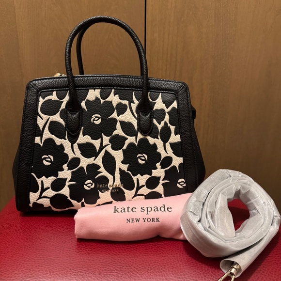 Kate Spade New York Knott Rosy Garden Medium Satchel - Picture 3 of 8